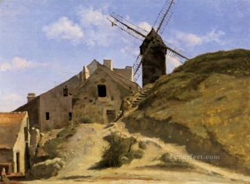 モンマルトルの外光の風車 ロマン主義 ジャン・バティスト・カミーユ・コロー Oil Paintings